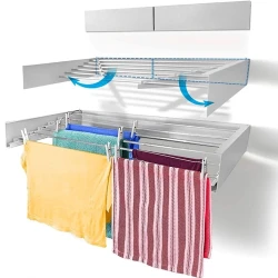 Сушилка для белья Nebu AS20004, алюминий, белая, 1 м