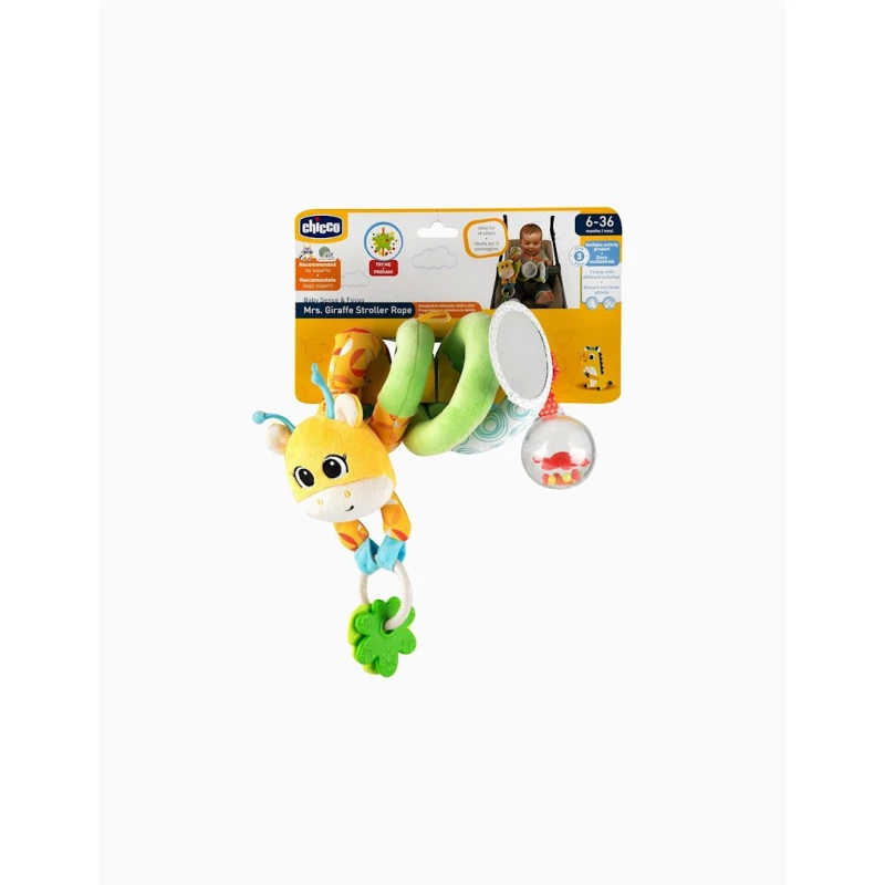 Asma oyuncaq Chicco Mrs. Giraffe Stroller Rope, 6-36 ay, rəngbərəng Asma oyuncaq Chicco Mrs. Giraffe Stroller Rope, 6-36 ay, rəngbərəng