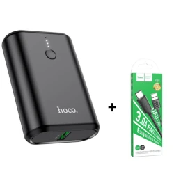 Внешний аккумулятор Hoco Q3 10000mAh Black и в подарок кабель Hoco X88 Usb To Type-c