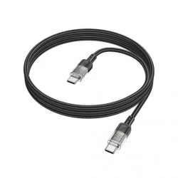 Кабель USB Hoco U129 Type-C to Type-C, 60W, 1.2 m, Black