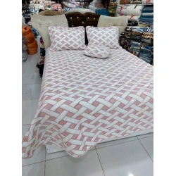 Комплект постельного белья MiraNova SF-414, двуспальный, разноцветный, покрывало 250x260 см, декоративная подушка 45x45 см, наволочки 60x80 (2 шт)