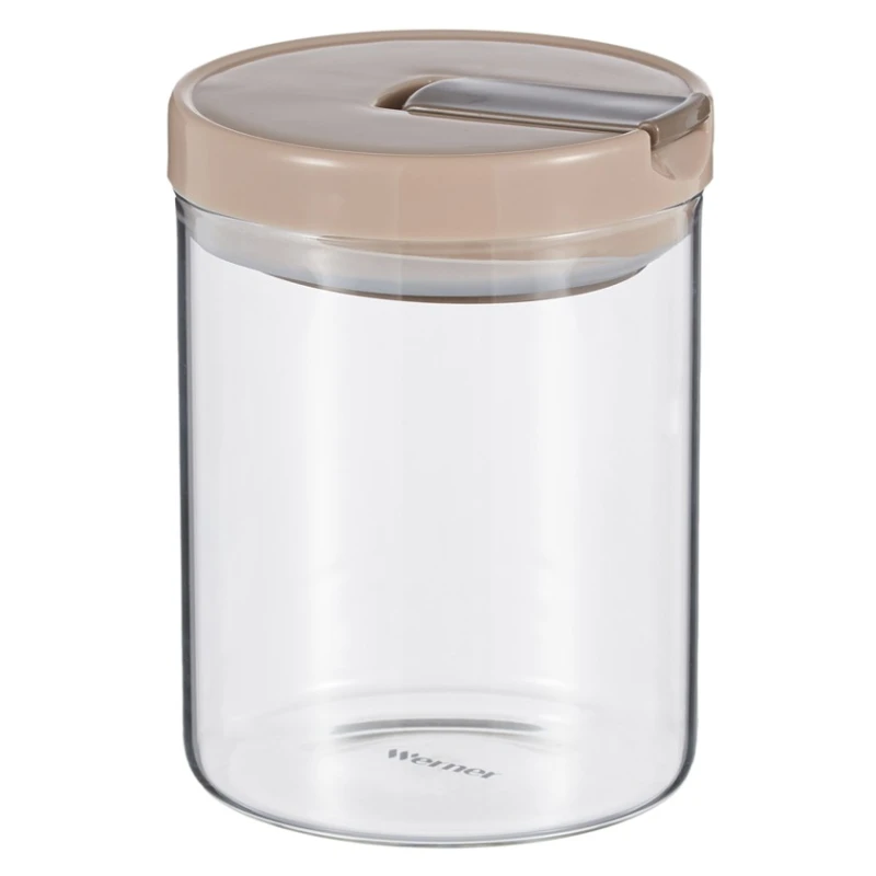 Емкость для хранения Werner Anzio 51938, стекло/пластик, прозрачная/бежевая, 700 мл Емкость для хранения Werner Anzio 51938, стекло/пластик, прозрачная/бежевая, 700 мл