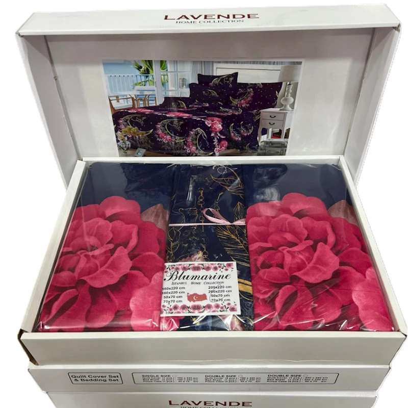 Комплект постельного белья Bluemarine Home YT-BL-014, двуспальный, хлопок, синий Комплект постельного белья Bluemarine Home YT-BL-014, двуспальный, хлопок, синий