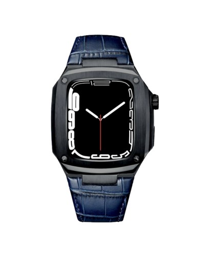 Qayış və çexol Greatcase SW630 Apple Watch 45mm üçün Black/Blue