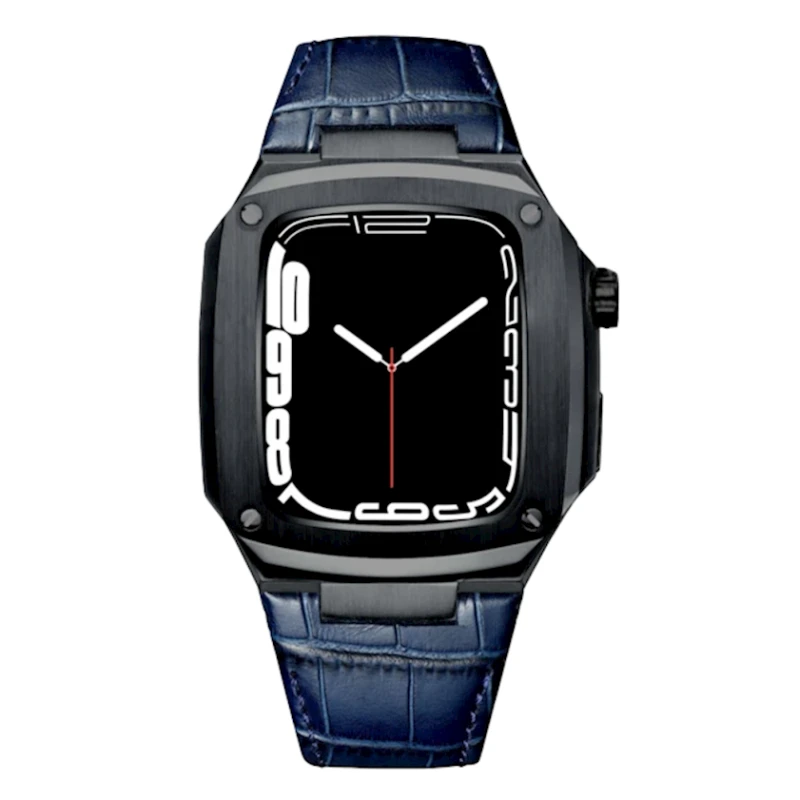 Ремешок и чехол Greatcase SW630 для Apple Watch 45mm Black/Blue