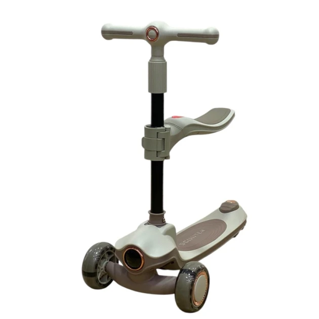 Детский самокат M5282, белый/серый