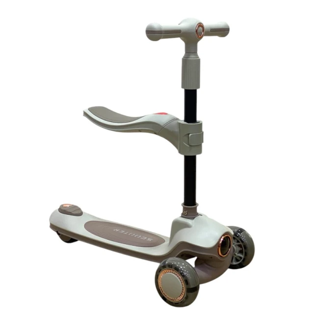 Детский самокат M5282, белый/серый