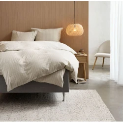 Комплект постельного белья JYSK KARMEN, пододеяльник 140x200 см, простыня 150x250 см, наволочка 50x70/75 см, полутораспальный, хлопок, бежевый