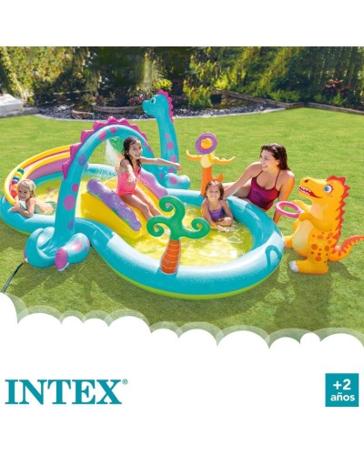 Intex Dino Sürüşgəci və Hovuzu, 302x229x112sm