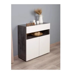 Комод Box up Wh, 80х35х75 см, ЛДСП, серый Комод Box up Wh, 80х35х75 см, ЛДСП, серый