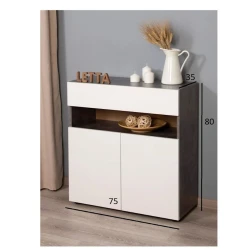 Комод Box up Wh, 80х35х75 см, ЛДСП, серый Комод Box up Wh, 80х35х75 см, ЛДСП, серый