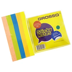 Qeydlər üçün stikerlər Grosso 76x76 mm, 400 əd, rəngbərəng Qeydlər üçün stikerlər Grosso 76x76 mm, 400 əd, rəngbərəng