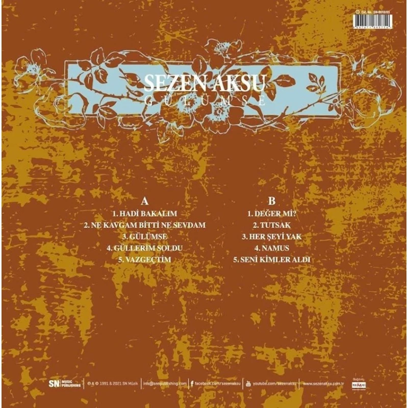 Vinil plastin Sn Müzik Sezen Aksu - Gulumse