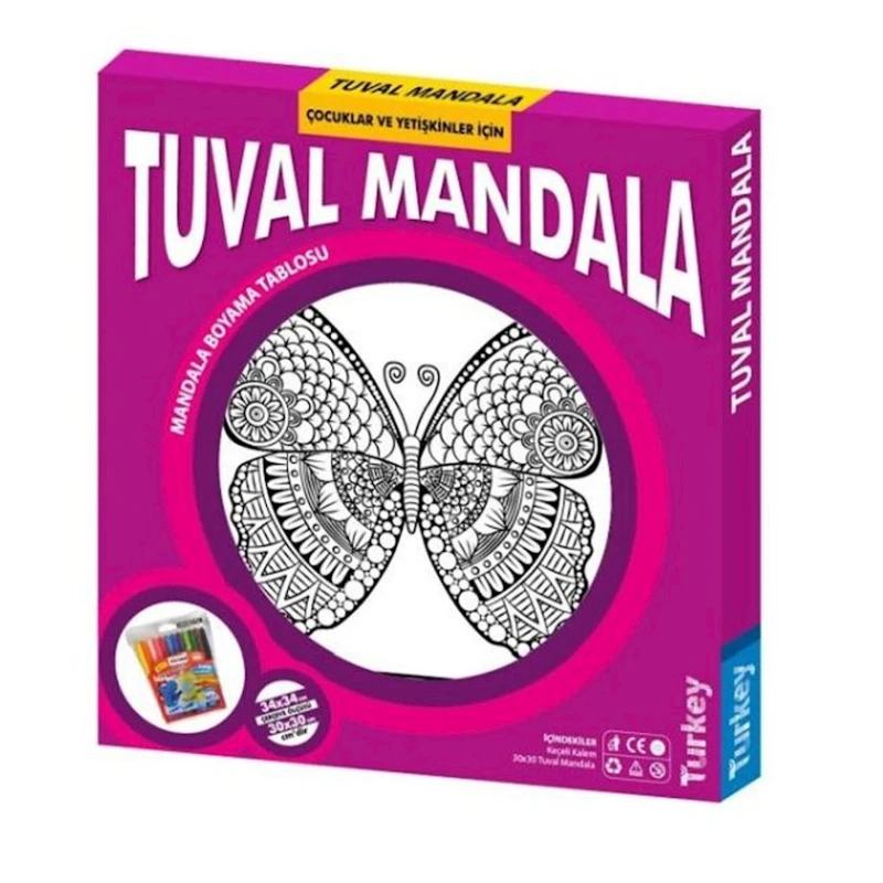 Раскраска Kumtoys Tuval Mandala, 30x30 см Раскраска Kumtoys Tuval Mandala, 30x30 см