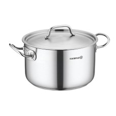 Qazan Korkmaz A2743 Proline Gastro, 25 l, paslanmayan polad, qapaqlı, gümüşü