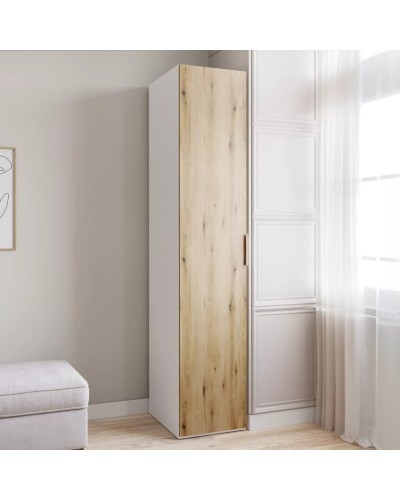 Şkaf Art Mebel 20, laminat, qəhvəyi/ağ, 210x60x45 sm