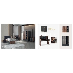 Комплект мебели для подростка Grey, серый/коричневый Комплект мебели для подростка Grey, серый/коричневый