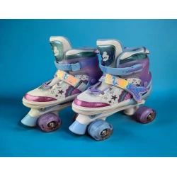 Роликовые коньки RB 178S-06, размер 35-38, синие/розовые