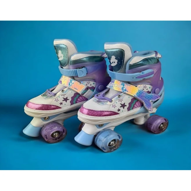 Роликовые коньки RB 178S-06, размер 35-38, синие/розовые