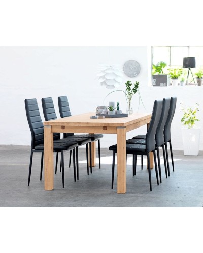 Stul JYSK Toreby, süni dəri, qara, 43х98х51 sm, 4 əd