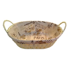 Хлебница K512R, 28х20x7 см, ткань, бежевая Хлебница K512R, 28х20x7 см, ткань, бежевая