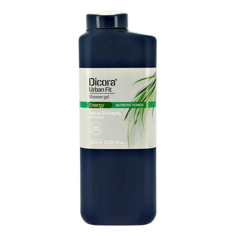 Гель для душа Dicora Urban Fit с ветивером и корнем женьшеня 400 мл