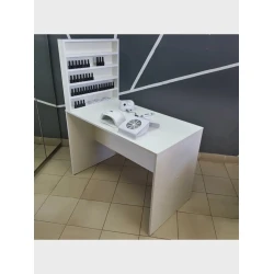Маникюрный стол 3563_M3Au24StolManikurPolkaLakiWh, 100х130х54 см