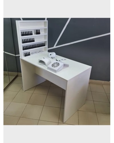 Manikür masası 3563_M3Au24StolManikurPolkaLakiWh, 100х130х54 sm