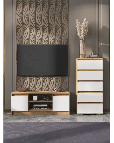 TV üçün tumba 3563_LETNEWPicWhZol, LDSP, rəngbərəng, 40x36x114 sm