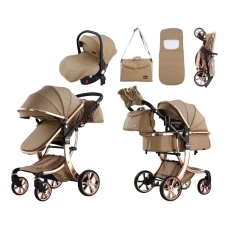 Детская коляска Kidilo G10-C, коричневая
