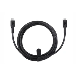 USB кабель Powerology Type-C to Lightning Cable 2M PD 20W - Black