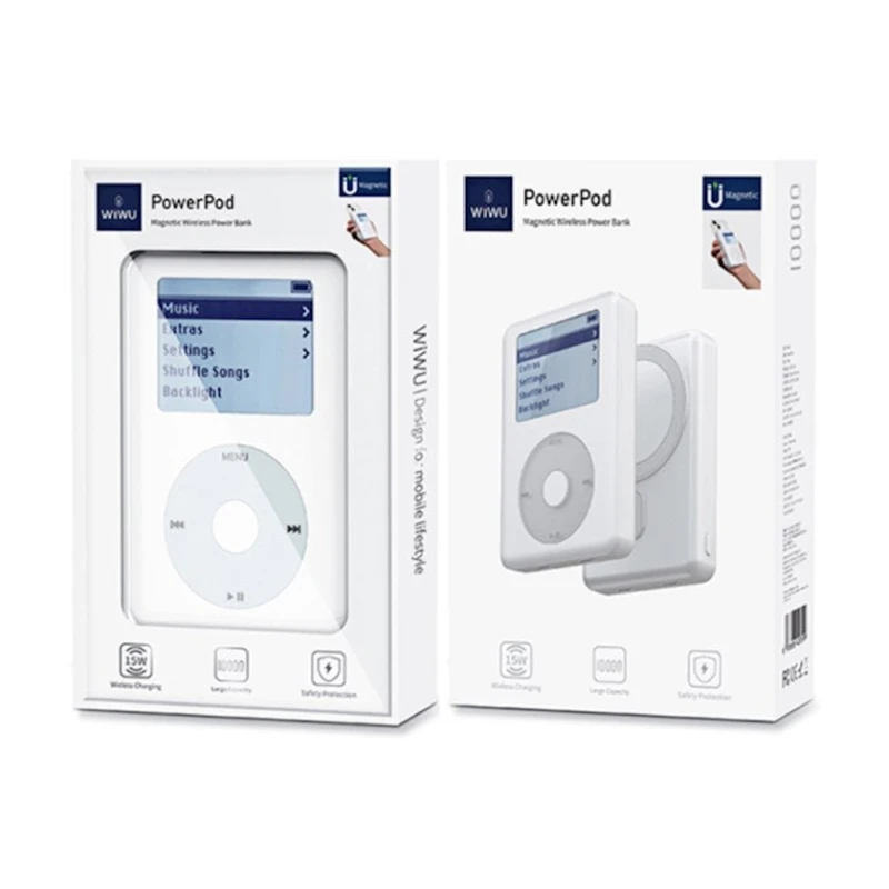 Внешний аккумулятор Wiwu PP01 Magnetic Wireless 10000 mAh White Внешний аккумулятор Wiwu PP01 Magnetic Wireless 10000 mAh White