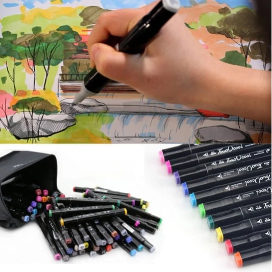 Набор маркеров для рисования Touch Coco, двухсторонние, 48 цветов Набор маркеров для рисования Touch Coco, двухсторонние, 48 цветов