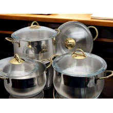 Qazan dəsti Luxe Pot, mina, rəngbərəng - LX-MX115