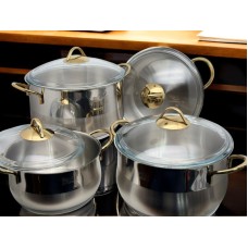 Qazan dəsti Luxe Pot, mina, rəngbərəng - LX-MX115