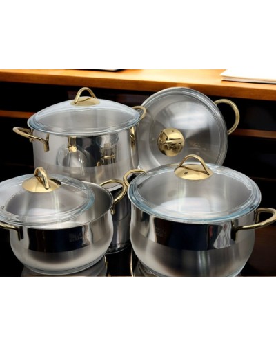 Qazan dəsti Luxe Pot, mina, rəngbərəng - LX-MX115
