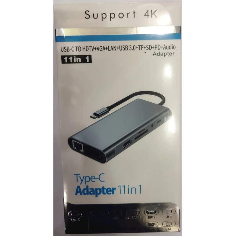 Адаптер Type-C 11 in 1, BYL-2110