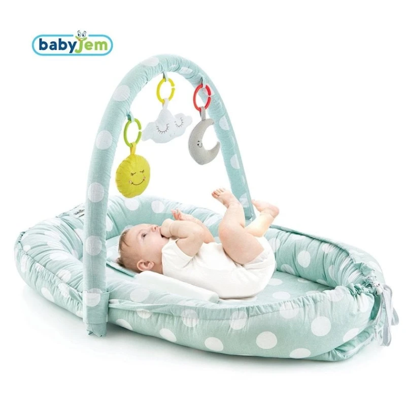 Коврик-кровать для ребенка Babyjem Oyuncaklı Anne Baba Yanı Yatağı Yeşil, с игрушками, для детей, зеленый, 47x80x10 см Коврик-кровать для ребенка Babyjem Oyuncaklı Anne Baba Yanı Yatağı Yeşil, с игрушками, для детей, зеленый, 47x80x10 см