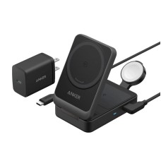 Simsiz şarj cihazı Anker MagGo Wireless Charging Station 3-in-1, Qara - 194644157159