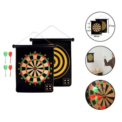 Магнитный дартс с дротиками 1182, 37x30 см, 4 дротика, Черный
