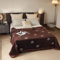 Örtük Luxe Cotton 000724, ikinəfərlik, 200x230 sm, qəhvəyi