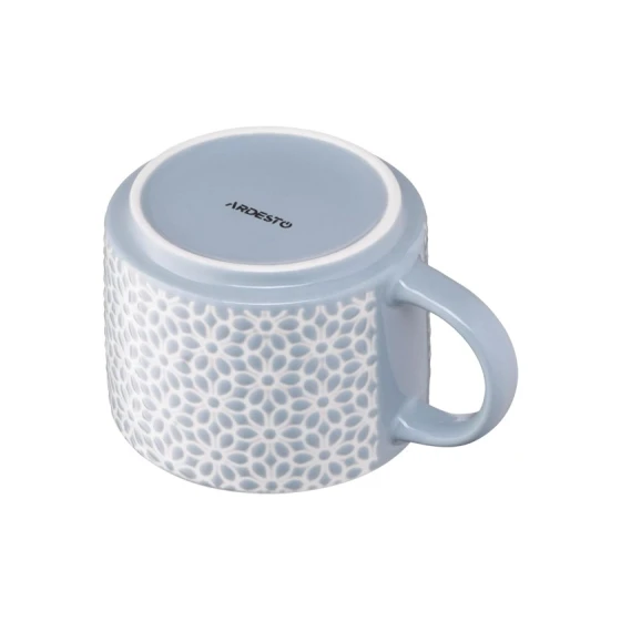 Чашка Ardesto Weaving B AR3473B, фарфор, голубая/белая, 330 мл Чашка Ardesto Weaving B AR3473B, фарфор, голубая/белая, 330 мл