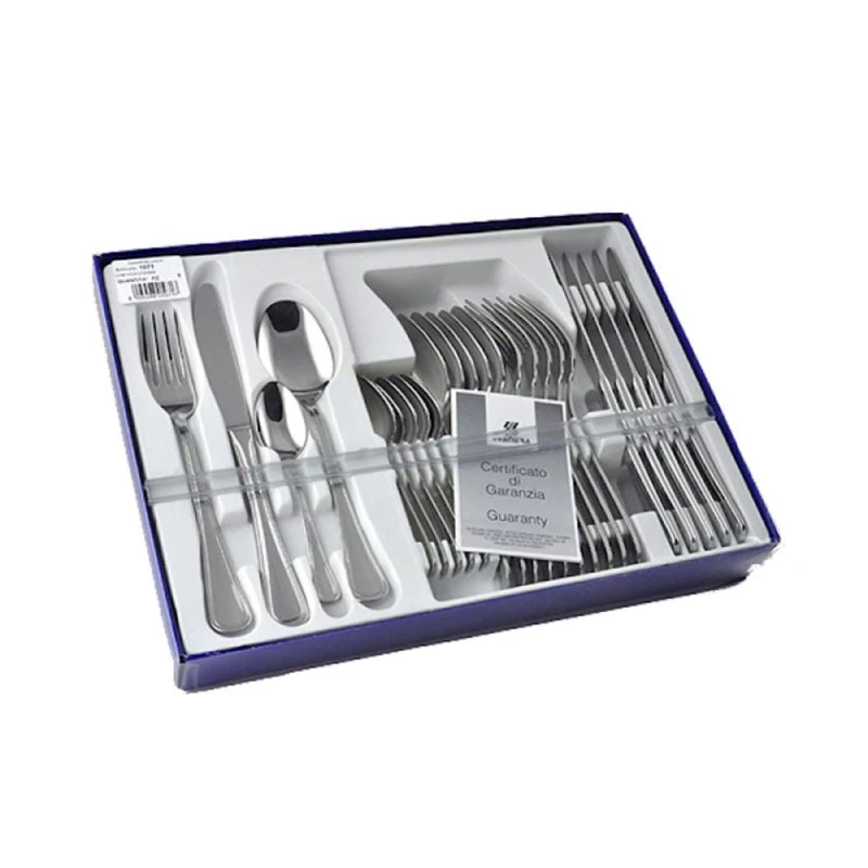 Набор столовых приборов Svanera Stefania, на 6 персон, 24 предмета, нержавеющая сталь, серебристый