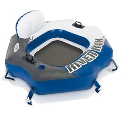 Надувной круг-кресло Intex River Run 58854, синий, 130x126 см