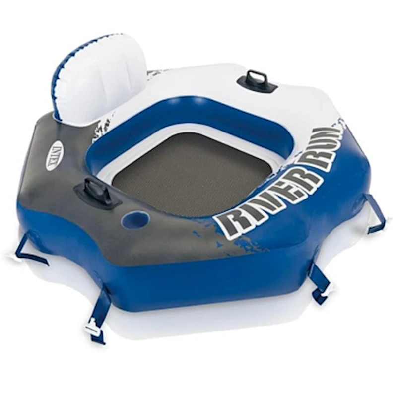 Надувной круг-кресло Intex River Run 58854, синий, 130x126 см Надувной круг-кресло Intex River Run 58854, синий, 130x126 см