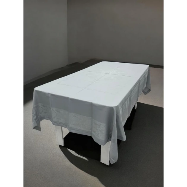 Скатерть Narlı NRl-00652, тефлон, серая, 110х160 см