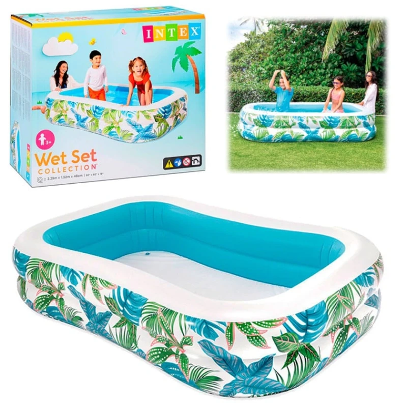 Надувной бассейн İntex H57177NP, разноцветный, 229x152x48 см, 600 л Надувной бассейн İntex H57177NP, разноцветный, 229x152x48 см, 600 л