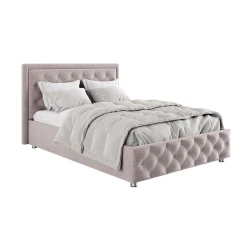 Двуспальная кровать Art_ikili_yataq (200) 34, ламинат, бежевая, 200x200x120 см