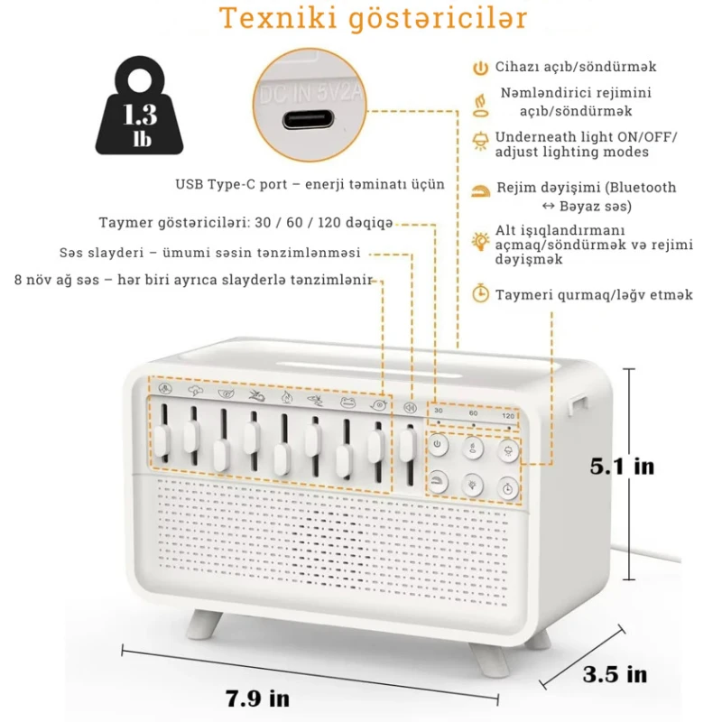 Аромаувлажнитель воздуха со звуками природы и динамиком Аромаувлажнитель воздуха со звуками природы и динамиком