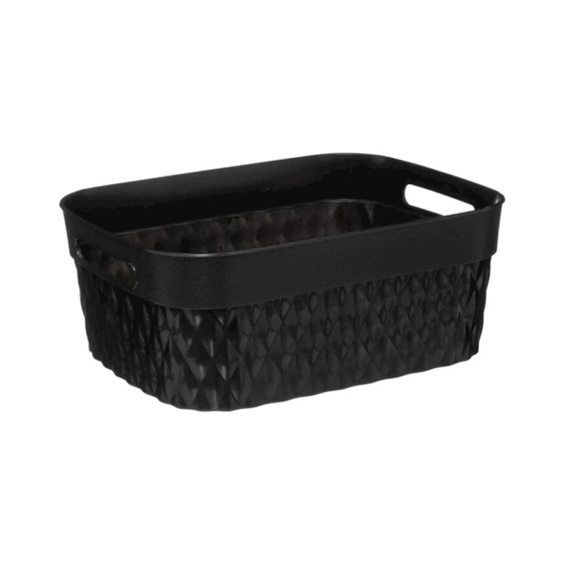 Органайзер 5Five Disco, 8.5 л, 25.5х33х13 см, полиэтилен, с ручкой, черный Органайзер 5Five Disco, 8.5 л, 25.5х33х13 см, полиэтилен, с ручкой, черный